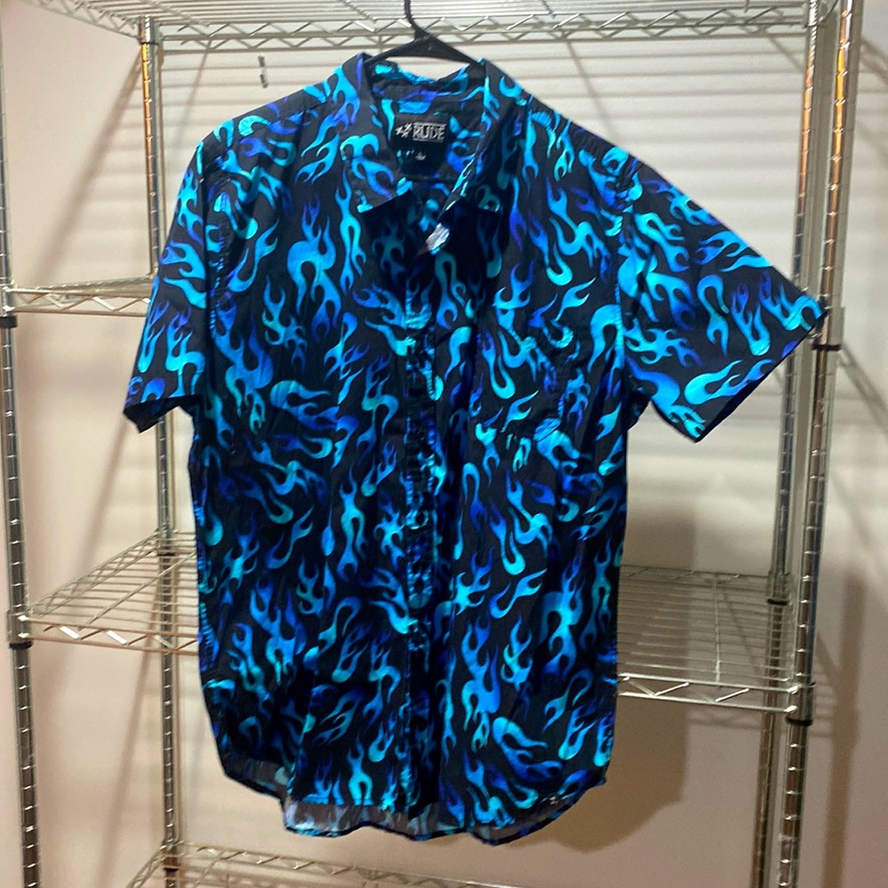 Rude flame shirt.